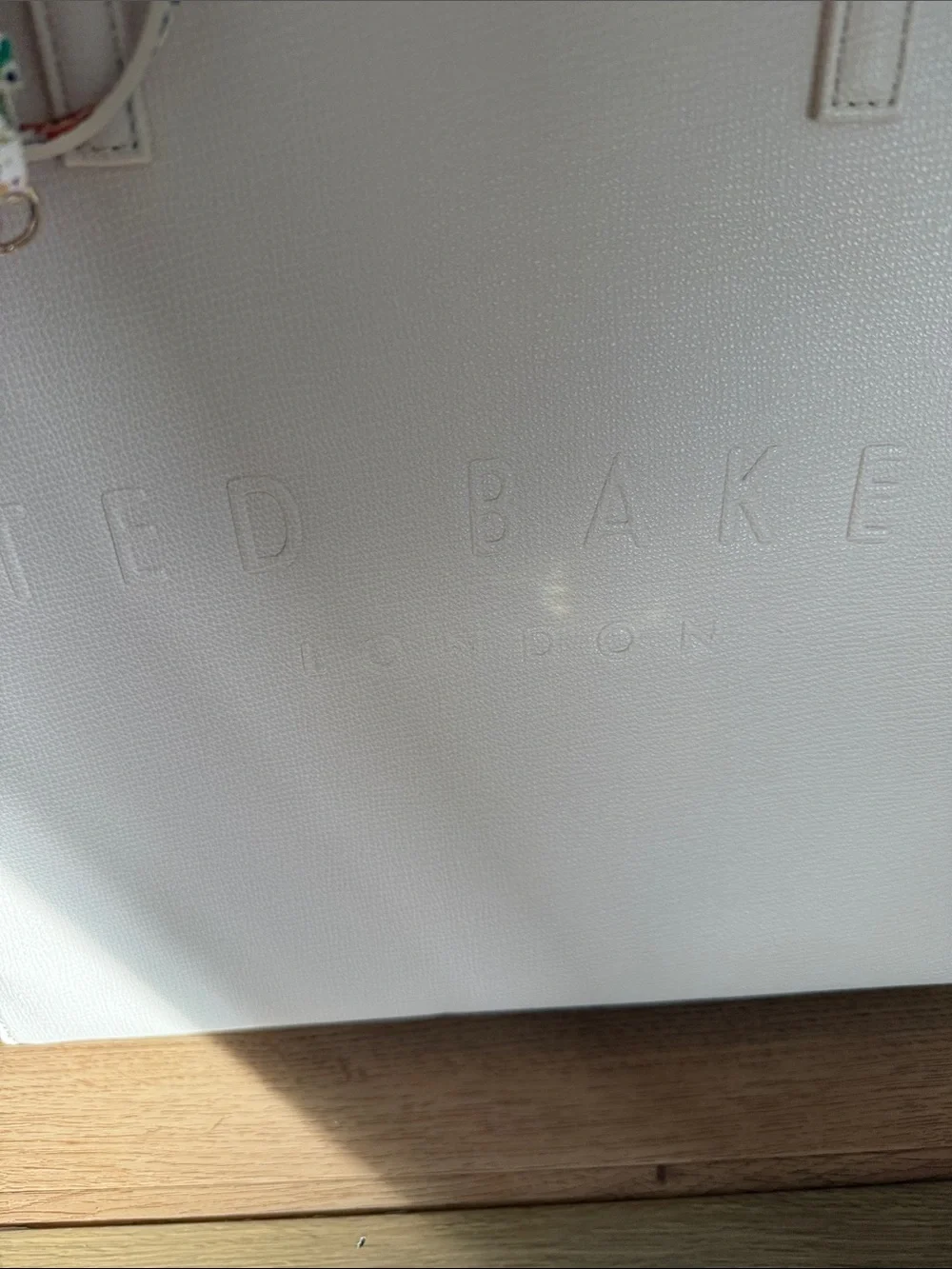 Ted Baker Cream Tote with Floral Tag
